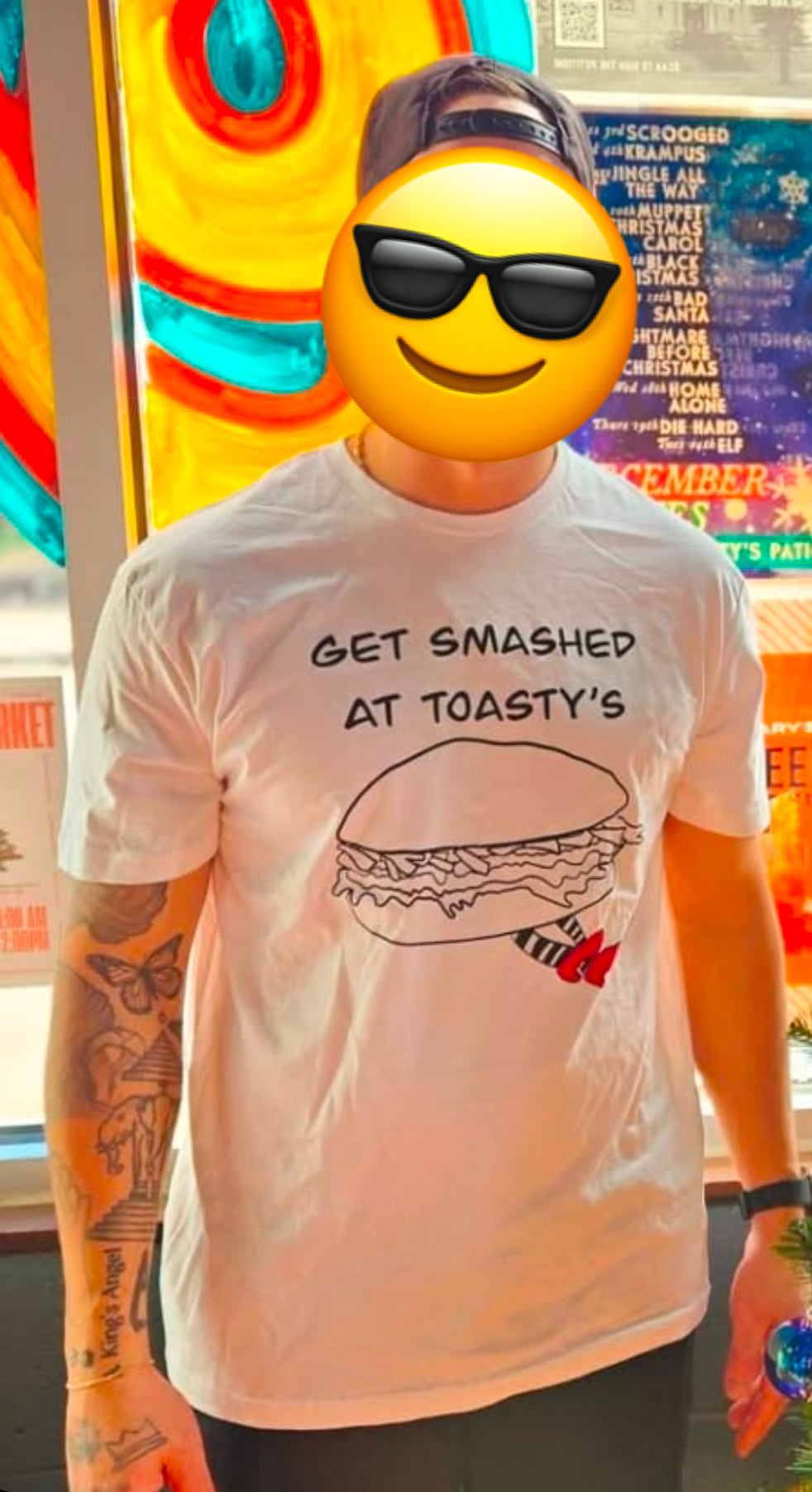 "Get Smashed at Toasty's" kid design winning T Shirt